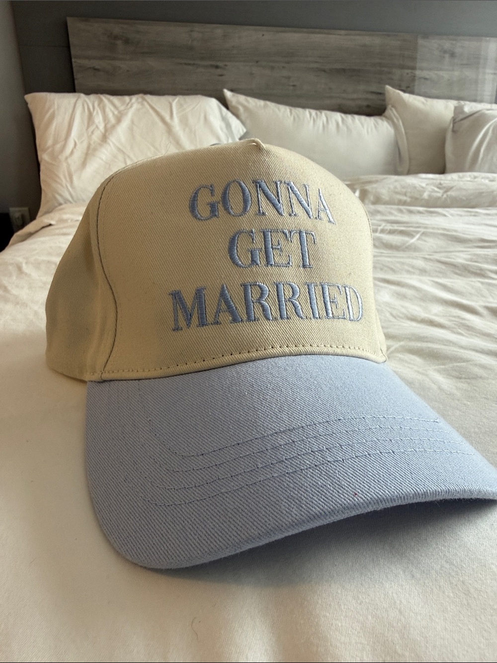 GONNA GET MARRIED Embroidered Two-Tone Baseball Cap